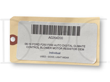 08-10 Ford F250 F350 Auto Digital Climate Control Blower Motor Resistor OEM