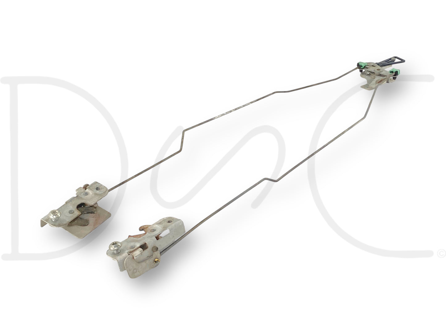08-16 Ford F250 F350 Rear Tailgate Handle Latch Linkage Assembly OEM used with light wear, featuring metal components and rods designed for reliable operation in Ford Super Duty trucks from 2008 to 2016, compatible with 6.4L Powerstroke engines.