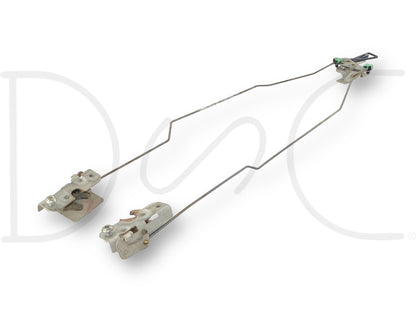 08-16 Ford F250 F350 Rear Tailgate Handle Latch Linkage Assembly OEM used with light wear, featuring metal components and rods designed for reliable operation in Ford Super Duty trucks from 2008 to 2016, compatible with 6.4L Powerstroke engines.