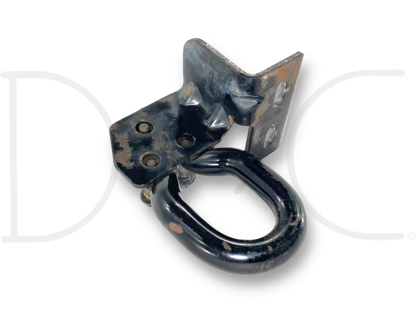 08-10 Ford F250 F350 LH Bumper Bracket Tow Hook Loop Black 7C34-17A954-AB *Blem*