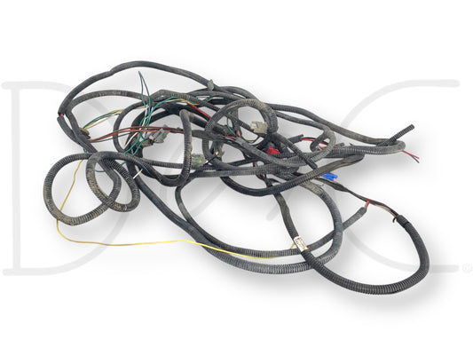 08-16 Ford F250 F350 Amp Research Powerstep Running Board Step Wiring Harness in used good condition with light wear, compatible with 2008-2016 Ford F-250, F-350, F-450, and F-550 trucks, featuring durable insulation and multiple connector plugs for reliable electrical connections.