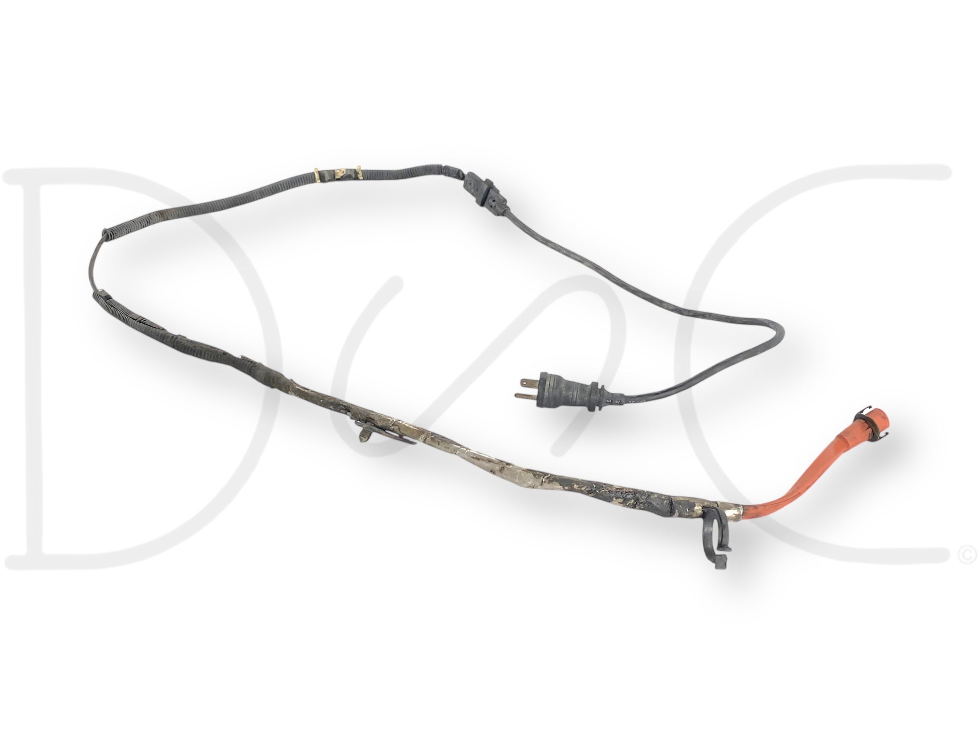 08-10 Ford F250 F350 6.0 6.0L Powerstroke Diesel Engine Block Heater Cord OEM, used with light wear, featuring black and orange insulated wiring and plug, compatible with 2008-2010 Ford Super Duty trucks including F-250, F-350, F-450, and F-550 models.