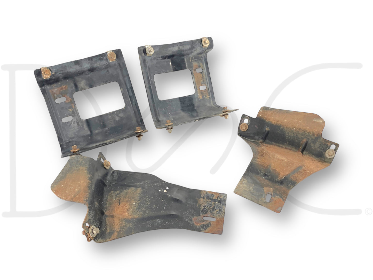 08-10 Ford F250 F350 Front Bumper Bracket Set 4 OE Brackets