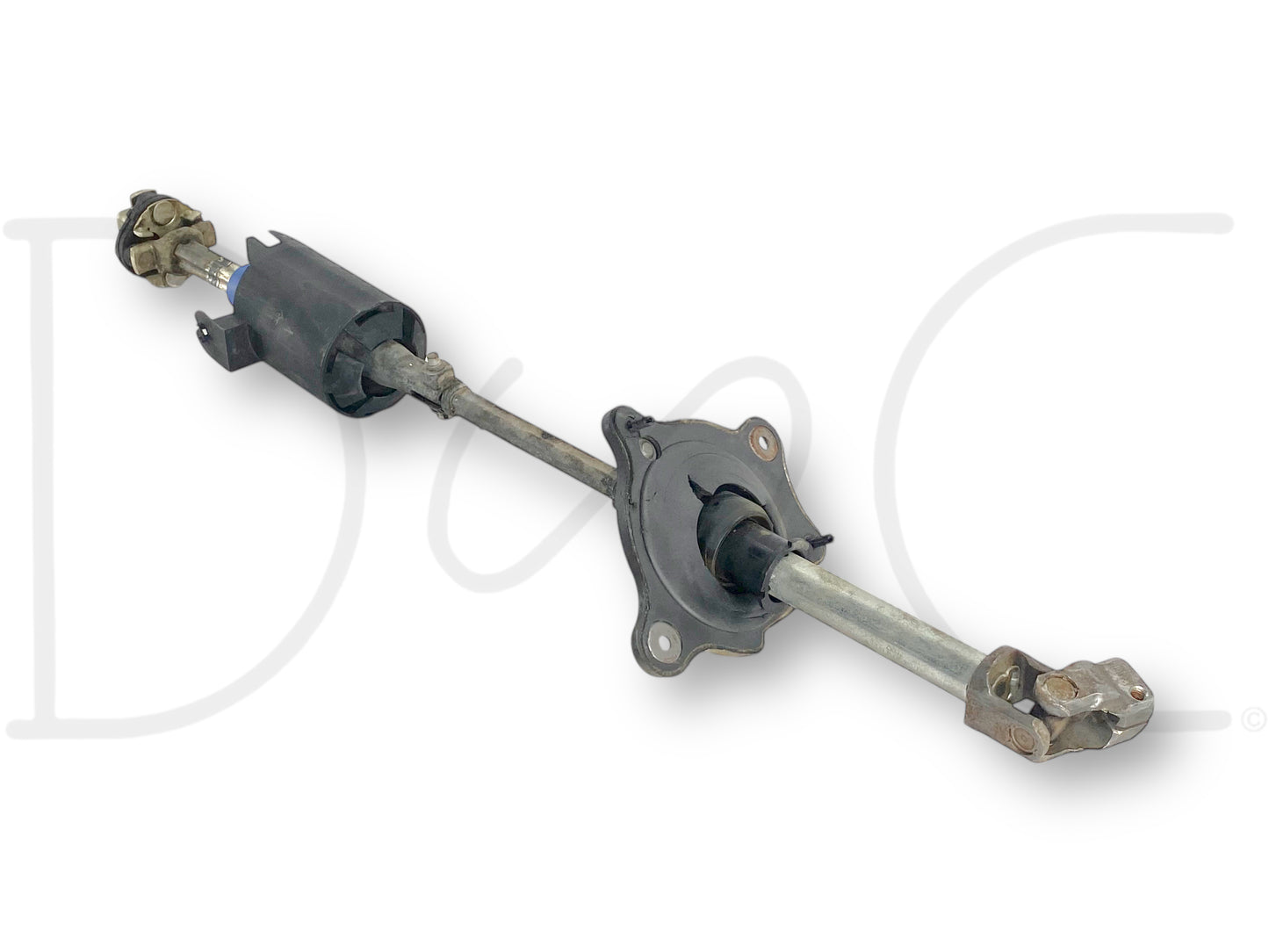 08-10 Ford F250 F350 Steering Column Shaft W/ Dust Shield OE 7C34-3E751-AB, used with light wear and small tear on firewall boot, removed from 2008 Ford F-250 King Ranch 6.4L Diesel, compatible with 2008-2010 F-250, F-350, F-450, F-550 models, durable OE quality part for Super Duty trucks.
