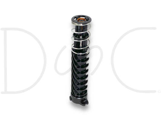 08-10 Ford F250 F350 6.4 6.4L Diesel Oil Filter Housing Return Tube Stand Pipe with black and metallic components, used to manage oil flow in 6.4L Powerstroke diesel engines for Ford Super Duty trucks, showing good condition with light wear.