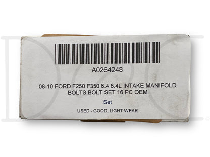08-10 Ford F250 F350 6.4 6.4L Intake Manifold Bolts Bolt Set 16 Pc OEM