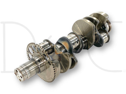 Ford 6.4 6.4L Powerstroke Diesel Crank Shaft Crankshaft OE 1839402C1, used with light wear and clean journals, compatible with 2008-2010 Ford F-250, F-350, F-450, and F-550 Super Duty trucks, made of durable metal with gear components.