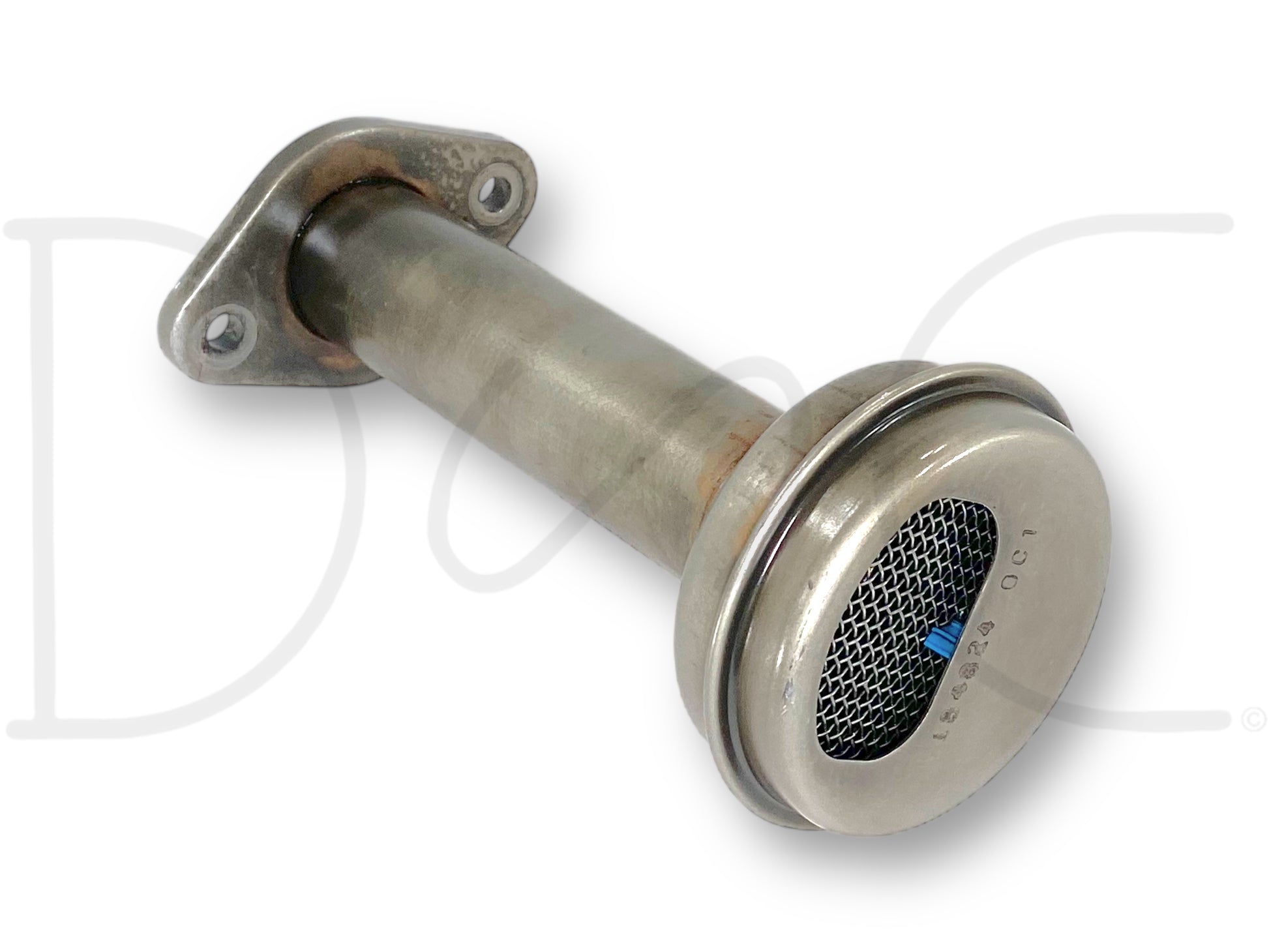 08-10 Ford F250 F350 6.4 6.4L Oil Pump Pick-Up Suction Tube OE 1848240C1 used part with light wear, stainless steel tube with mesh suction screen, designed for 2008-2010 Ford Super Duty trucks with 6.4L Powerstroke diesel engine.