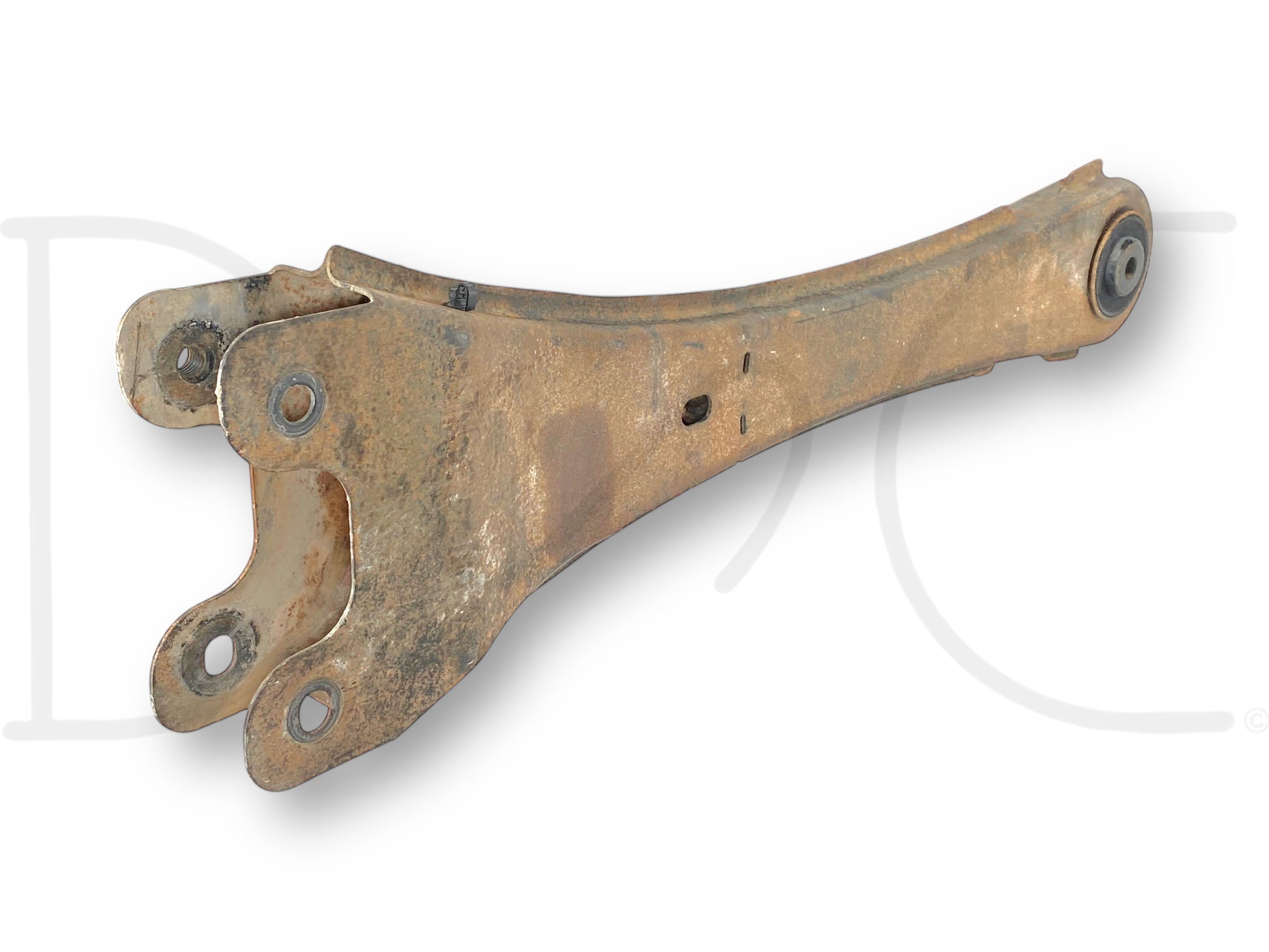 08-10 Ford F250 F350 Front Axle Radius Arm LH Left Driver Control Arm OE, used with good condition and light wear, removed from 2008 Ford F-250 King Ranch 6.4L Powerstroke diesel truck, designed for durability and fitment on Ford Super Duty models 2008-2010.