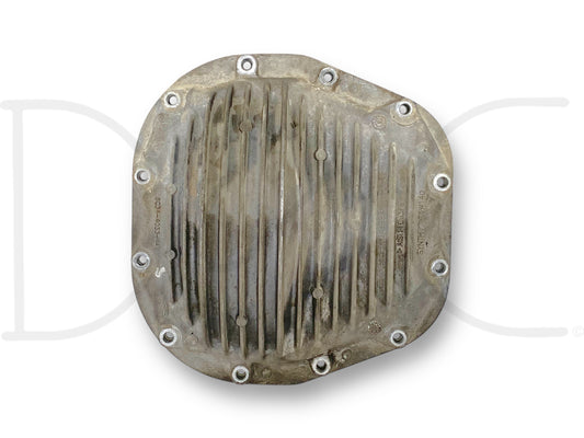 08-16 Ford F250 Sterling 10.5 Aluminum Rear Axle Diff Differential Cover OEM, used condition with light wear, designed for 2008-2016 Ford F-250 and F-350 trucks, made of durable aluminum with ribbed design for heat dissipation and structural strength.