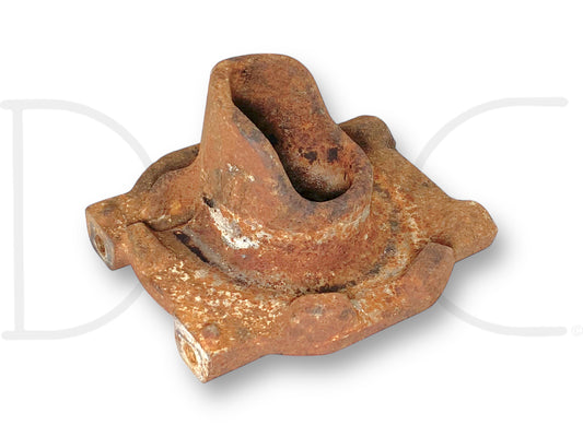 05-16 Ford F250 F350 Front Axle Coil Spring Seat Lower 4WD 4X4 DANA 60 OEM, used condition with light wear, removed from a 2008 Ford F-250 King Ranch 6.4L Powerstroke diesel, showing surface rust typical for a durable steel suspension component.