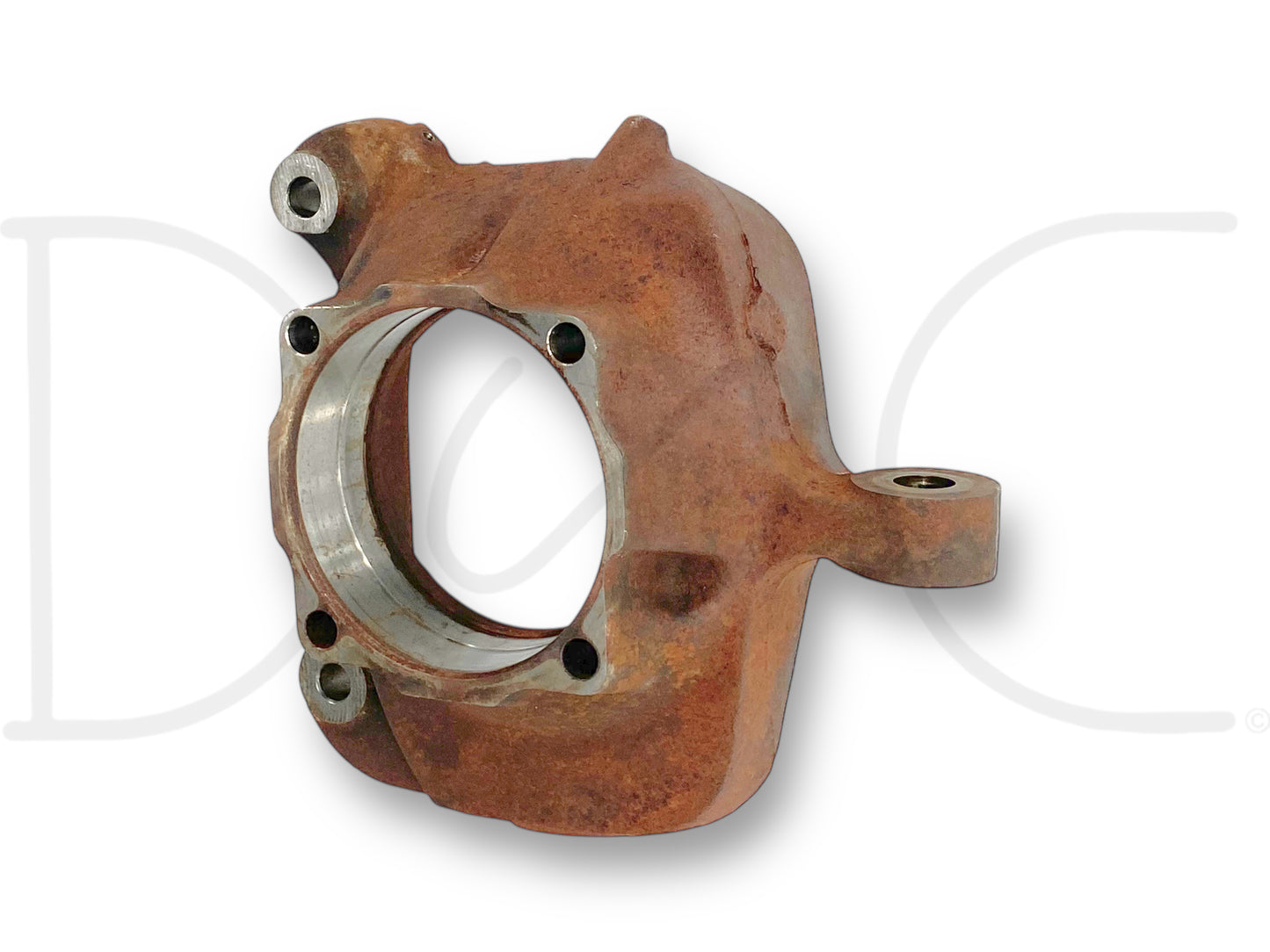 05-12 Ford F250 F350 DANA 60 Front Axle Steering Knuckle Spindle RH Passenger side used part with good condition and light wear, compatible with 2005-2012 Ford F-250 and F-350 trucks, removed from a 2008 Ford F-250 King Ranch 6.4L Diesel 4WD.