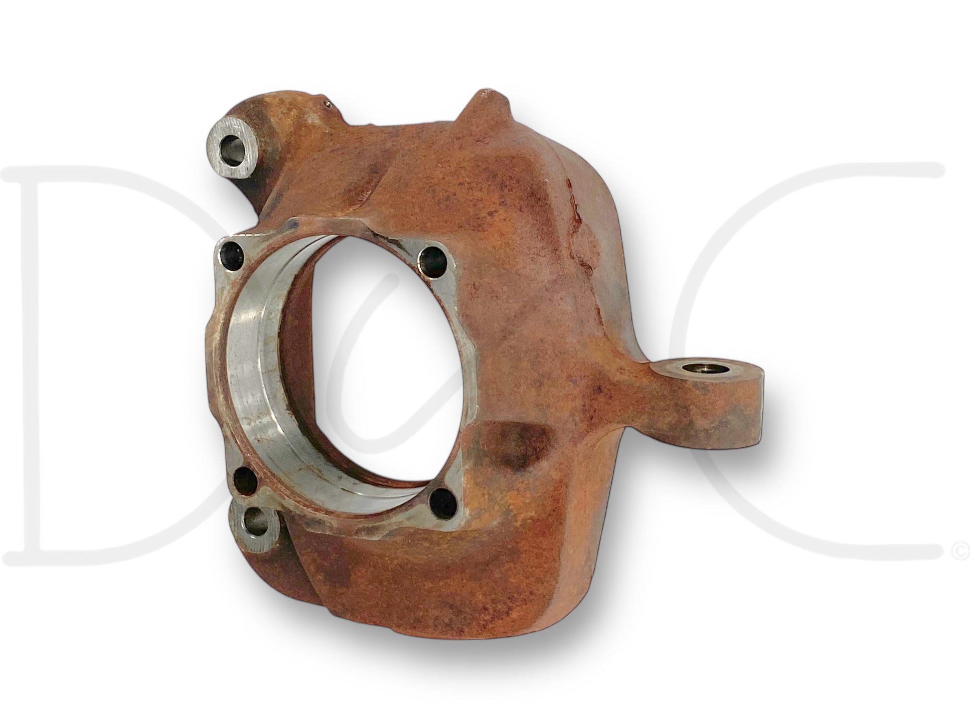 05-12 Ford F250 F350 DANA 60 Front Axle Steering Knuckle Spindle RH Passenger side used part with good condition and light wear, compatible with 2005-2012 Ford F-250 and F-350 trucks, removed from a 2008 Ford F-250 King Ranch 6.4L Diesel 4WD.