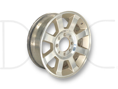 08-10 Ford F250 F350 King Ranch 8 Spoke 20" Wheel 20X8 Rim OE 7C34-1007-Db with used condition showing light wear, surface blemishes, and scratches, compatible with Ford F-250 and F-350 models, suitable for 6.4L Powerstroke diesel trucks.