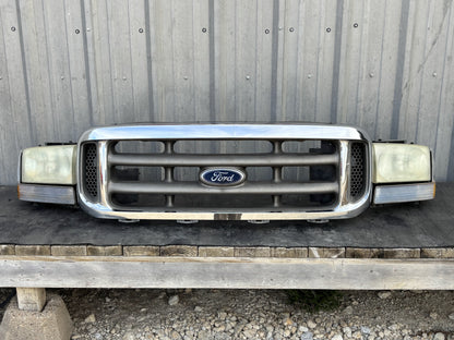 99-04 Ford F250 F350 Excursion Header Panel Green W/ Chrome/Tan Grill