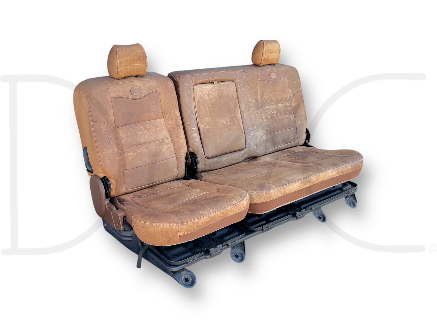 04-07 Ford F250 F350 Super Duty King Ranch Crew Cab Leather Rear Back Bench Seat