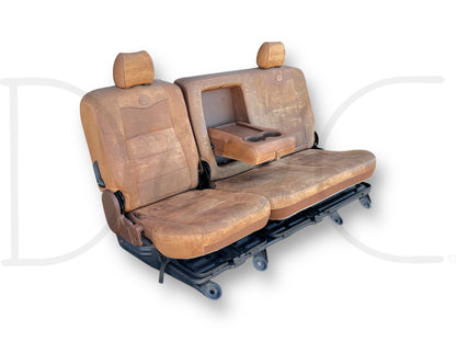 04-07 Ford F250 F350 Super Duty King Ranch Crew Cab Leather Rear Back Bench Seat