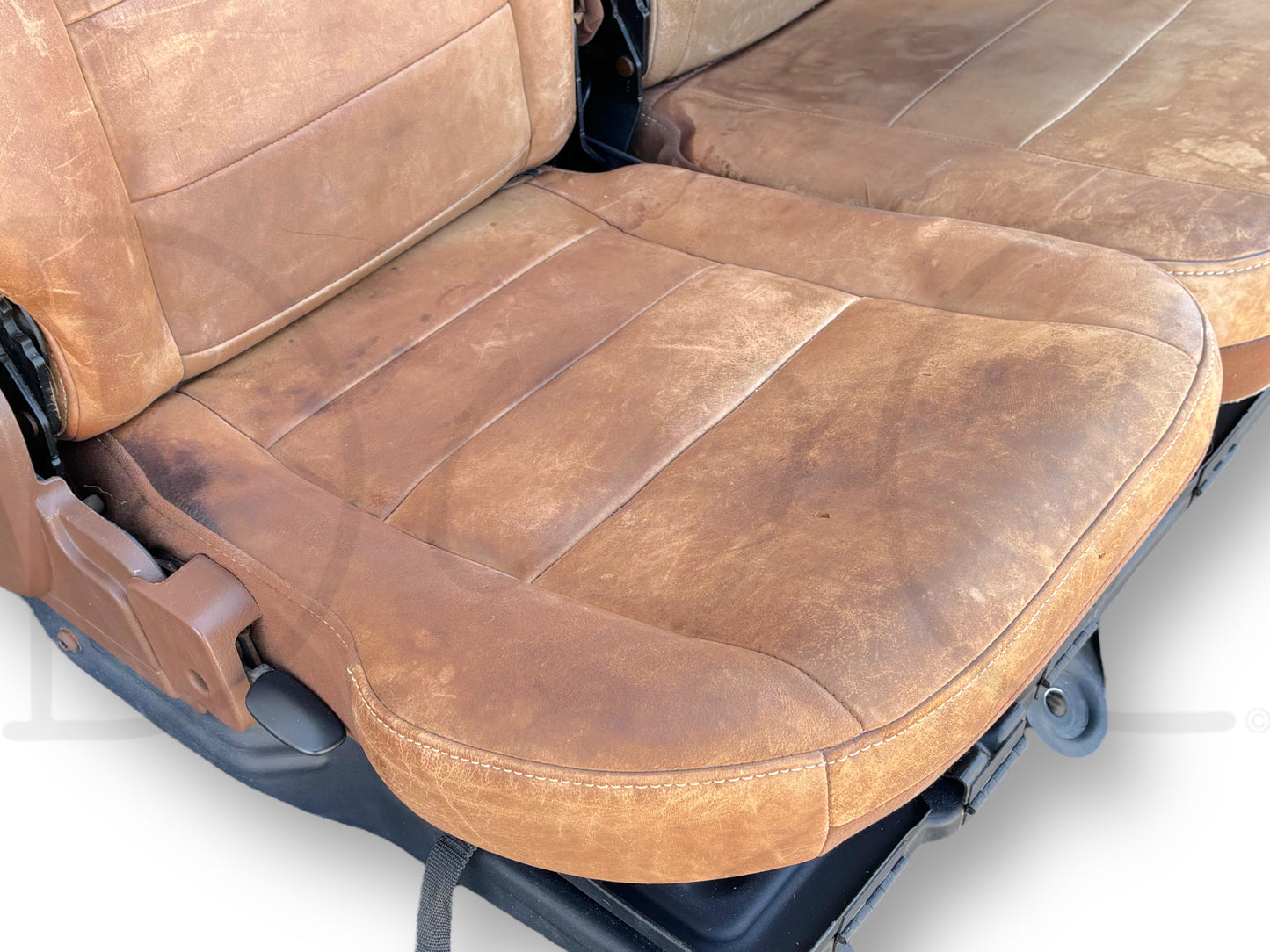 04-07 Ford F250 F350 Super Duty King Ranch Crew Cab Leather Rear Back Bench Seat