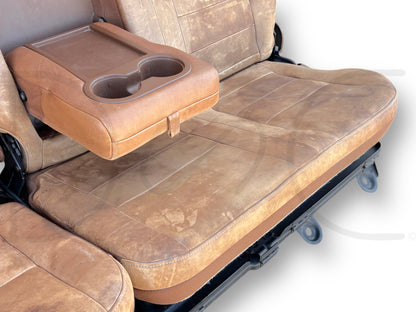 04-07 Ford F250 F350 Super Duty King Ranch Crew Cab Leather Rear Back Bench Seat