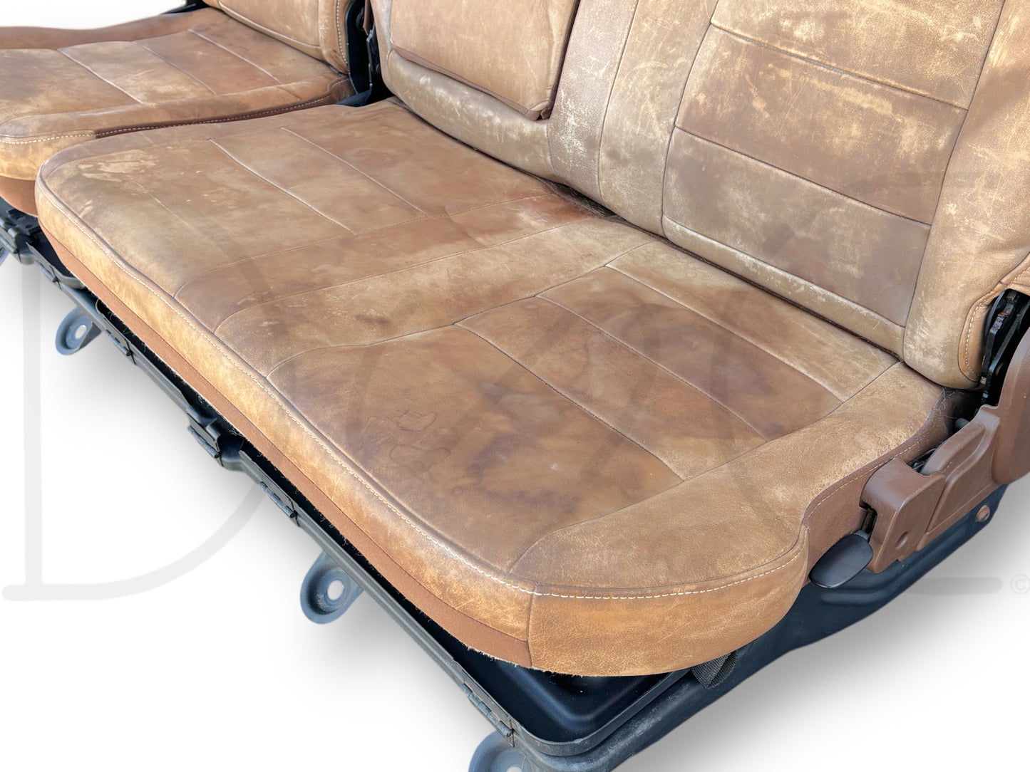 04-07 Ford F250 F350 Super Duty King Ranch Crew Cab Leather Rear Back Bench Seat