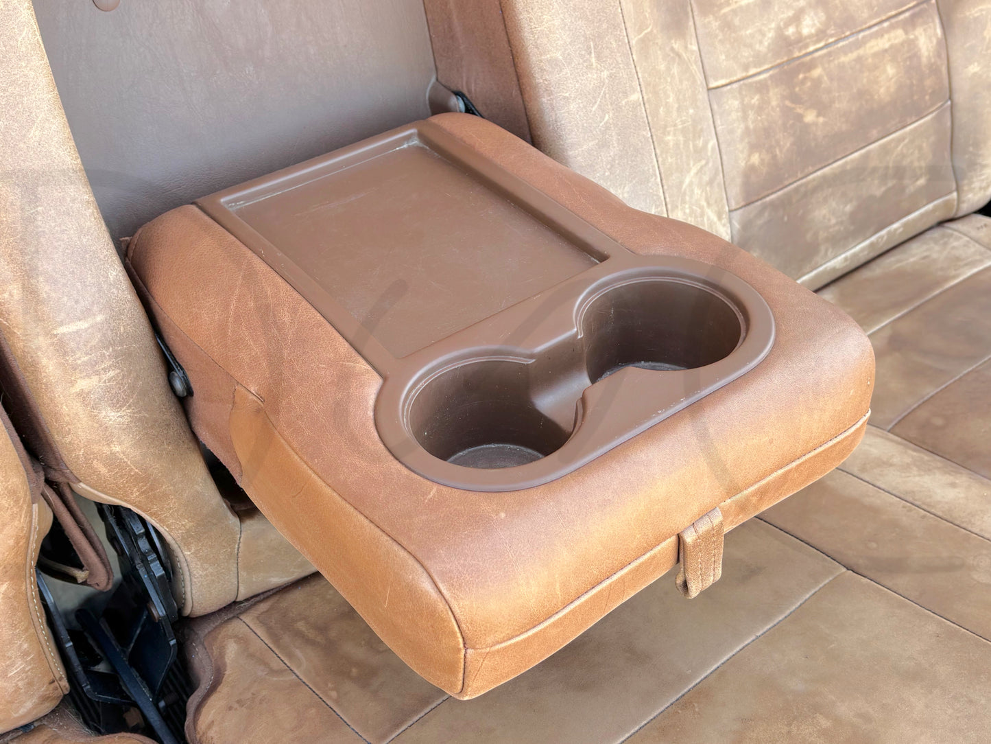 04-07 Ford F250 F350 Super Duty King Ranch Crew Cab Leather Rear Back Bench Seat