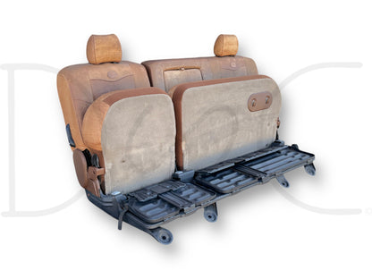 04-07 Ford F250 F350 Super Duty King Ranch Crew Cab Leather Rear Back Bench Seat