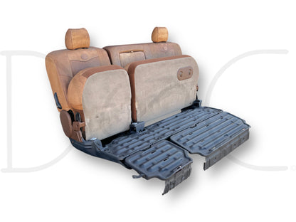 04-07 Ford F250 F350 Super Duty King Ranch Crew Cab Leather Rear Back Bench Seat
