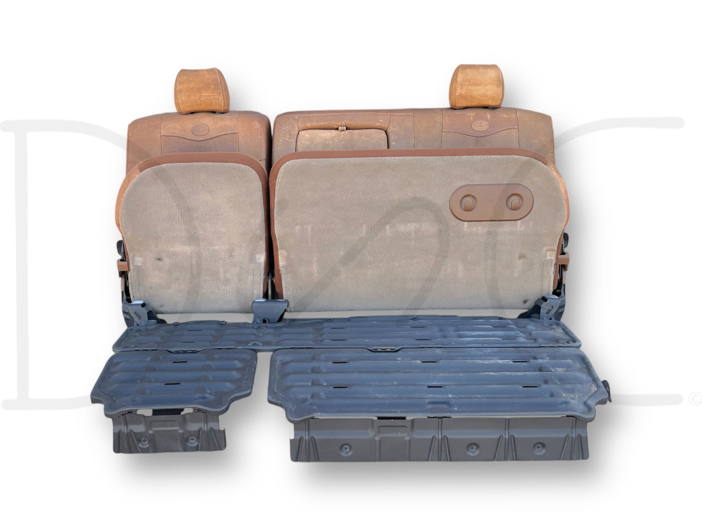 04-07 Ford F250 F350 Super Duty King Ranch Crew Cab Leather Rear Back Bench Seat