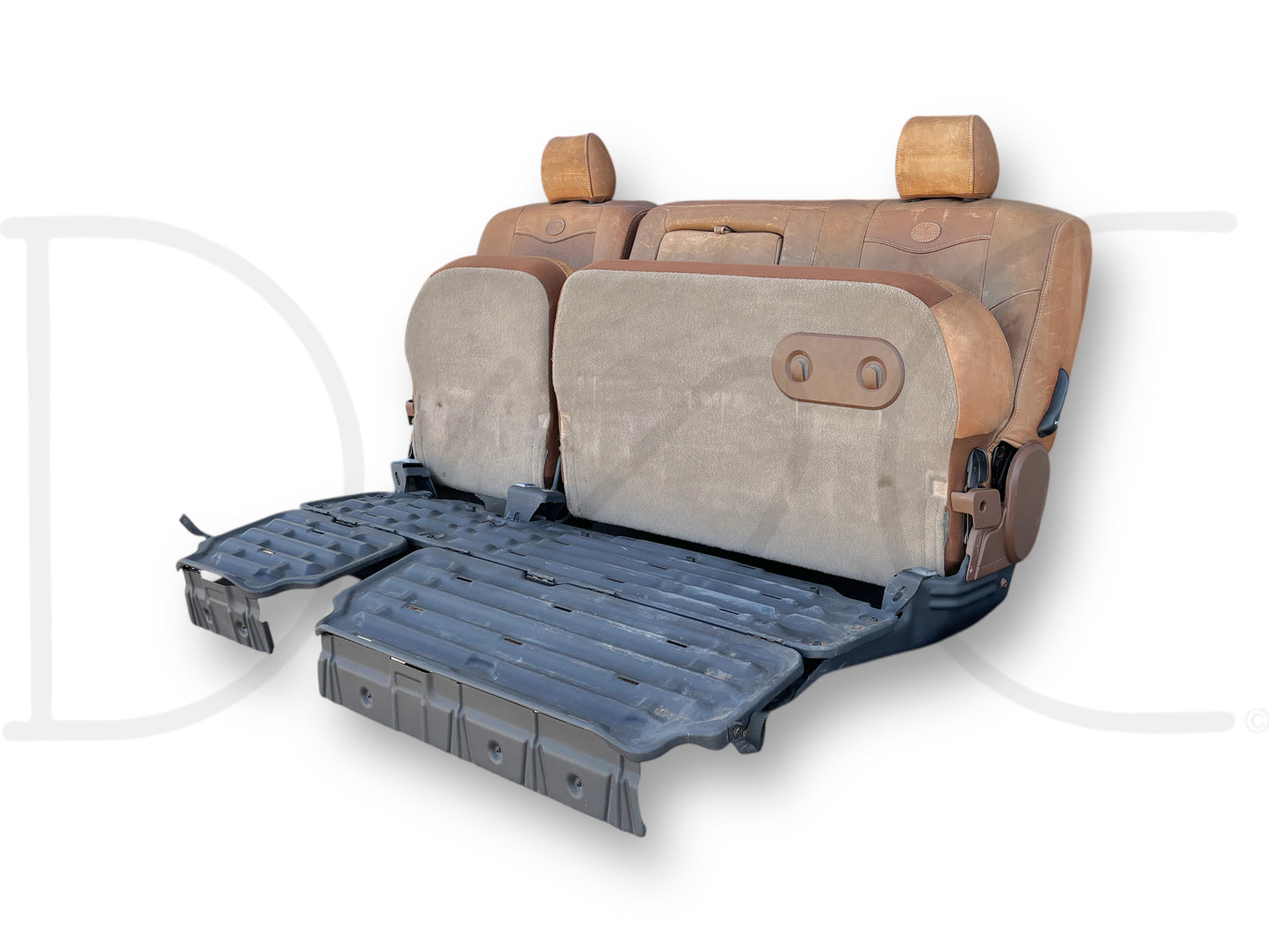 04-07 Ford F250 F350 Super Duty King Ranch Crew Cab Leather Rear Back Bench Seat