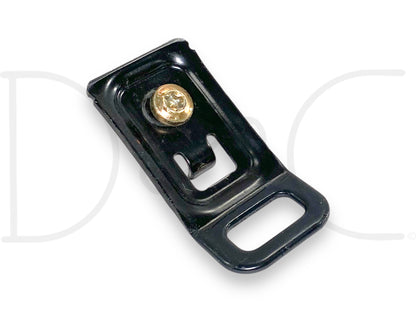 00-07 Ford F250 F350 Rear Cab Wall Car Seat Hook Bracket Child Restraint Anchor, used condition with light wear, black metal bracket with attached screw for secure child restraint installation.