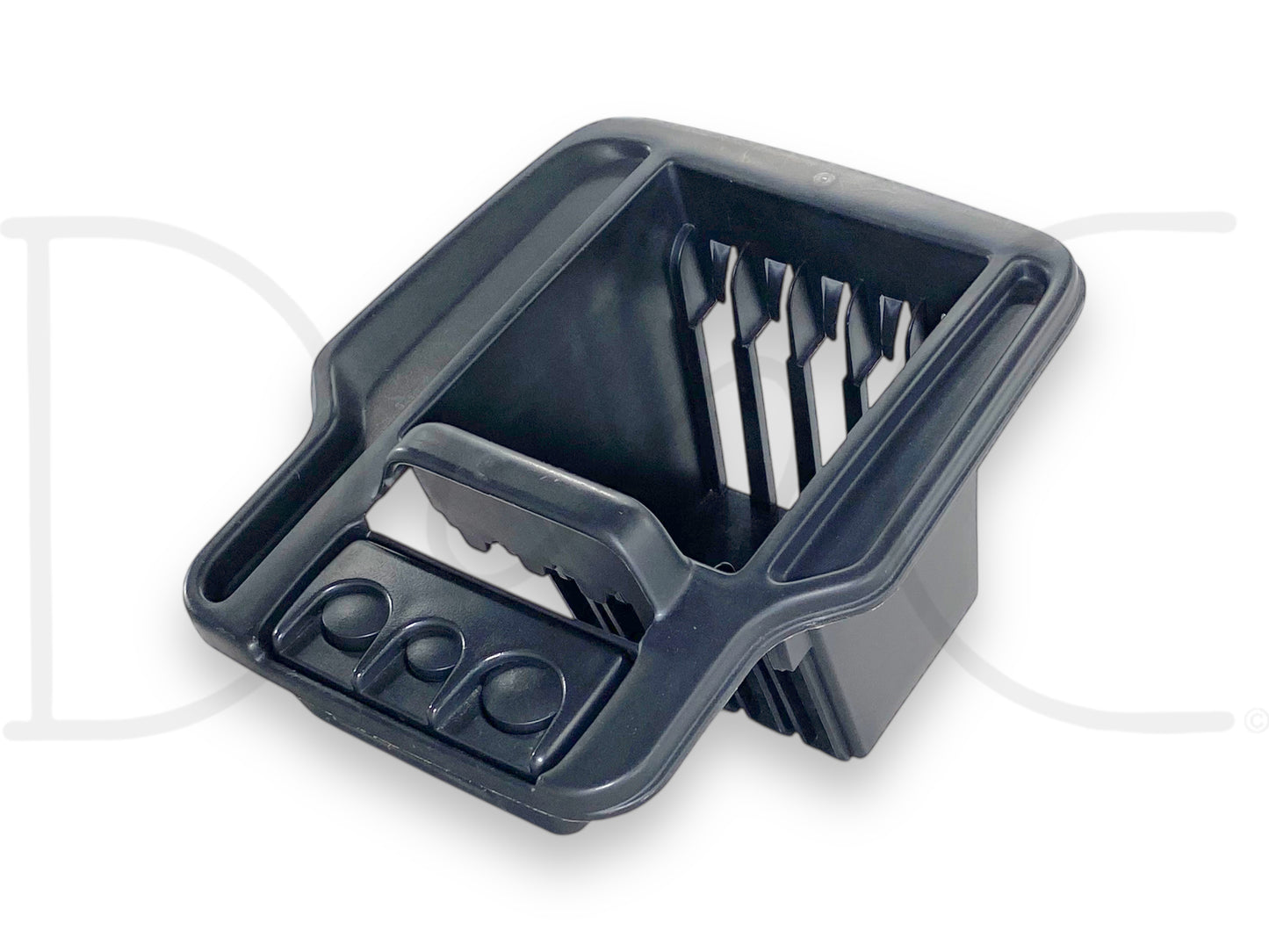 99-07 Ford F250 F350 Center Console Insert Coin CD Holder Tray F81B-25044H06-AC, used condition with light wear, black plastic interior organizer for Super Duty trucks.