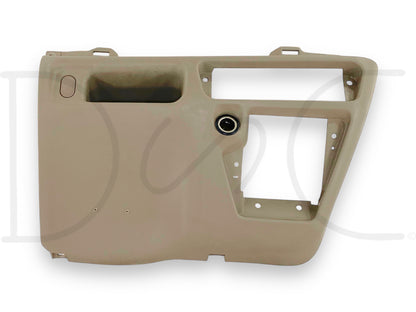 01-04 Ford F250 F350 Center Lower Dash Panel Tan Dashboard OE 1C3X-2504302-A used with light wear and two screw holes from trailer brake controller bracket fitting 1999-2004 Ford Super Duty trucks