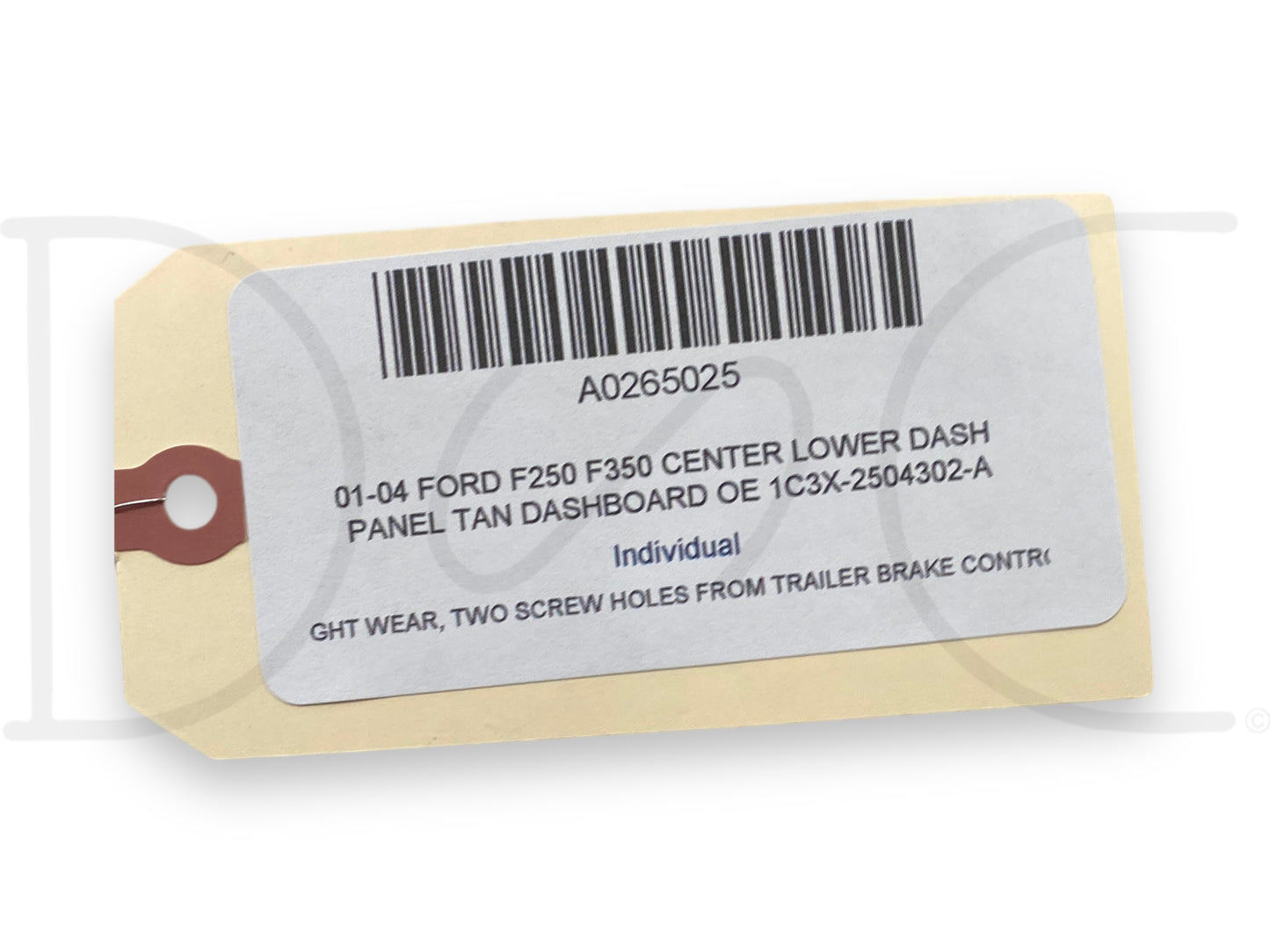 01-04 Ford F250 F350 Center Lower Dash Panel Tan Dashboard OE 1C3X-2504302-A