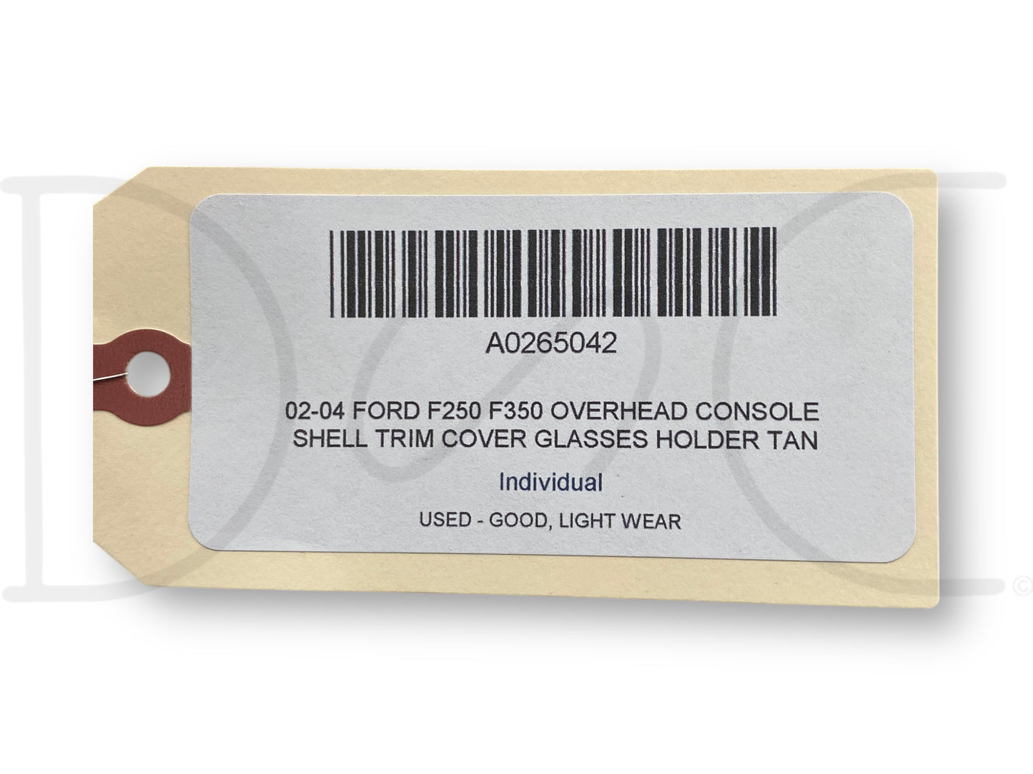 02-04 Ford F250 F350 Overhead Console Shell Trim Cover Glasses Holder Tan
