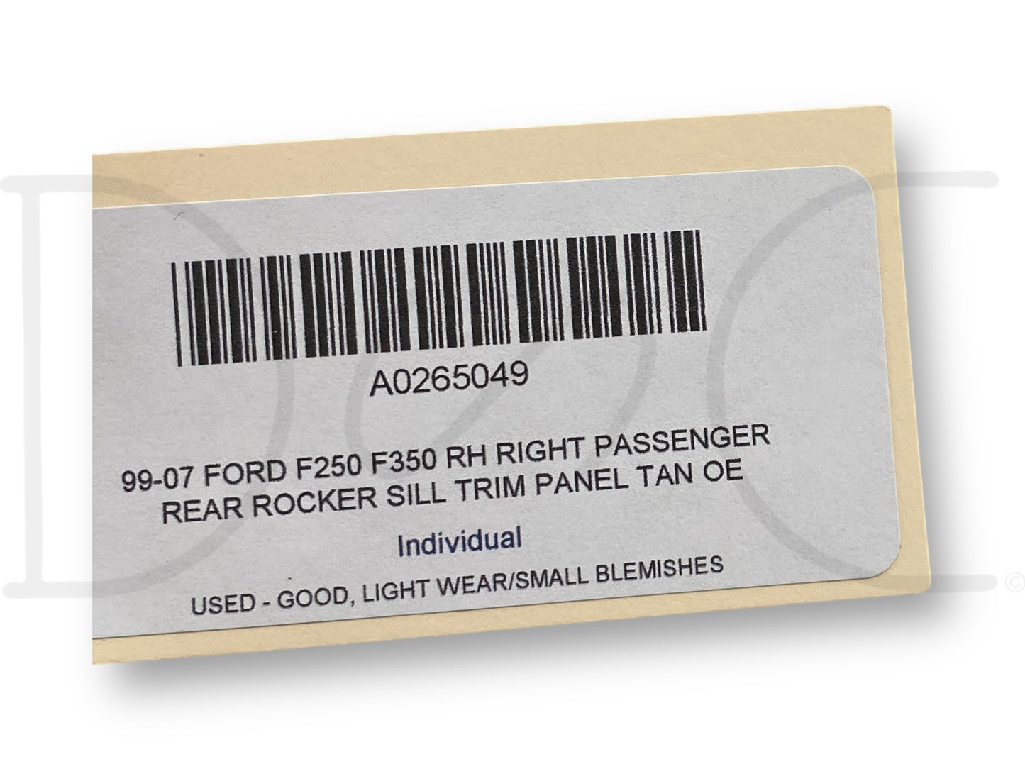 99-07 Ford F250 F350 RH Right Passenger Rear Rocker Sill Trim Panel Tan OE