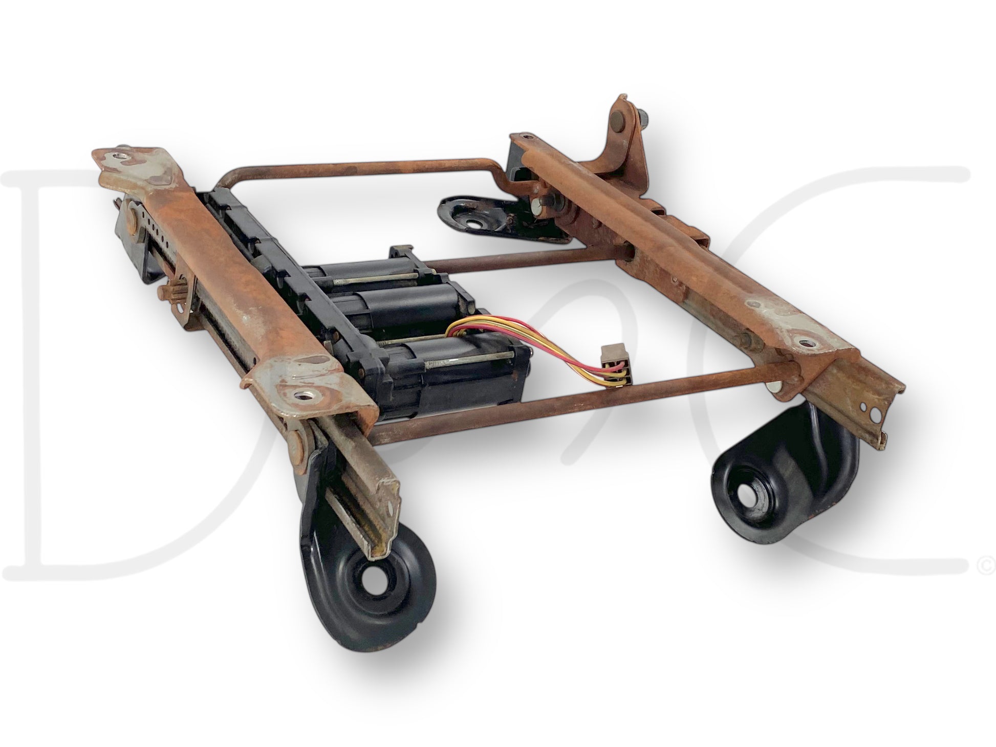 99-07 Ford F250 F350 RH Right Passenger Seat Track Base Frame Power Motors OE, used good condition with light wear, compatible with 1999-2007 Ford F-250, F-350, F-450, and F-550 trucks.