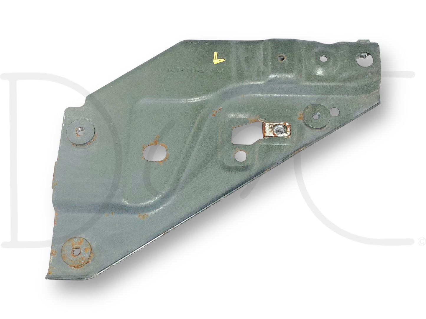 03-07 Ford F250 F350 Battery Tray Support Bracket Mount LH 3C34-10A812-Aa used with light wear, compatible with 2003-2007 Ford Super Duty trucks including F250 and F350 models.
