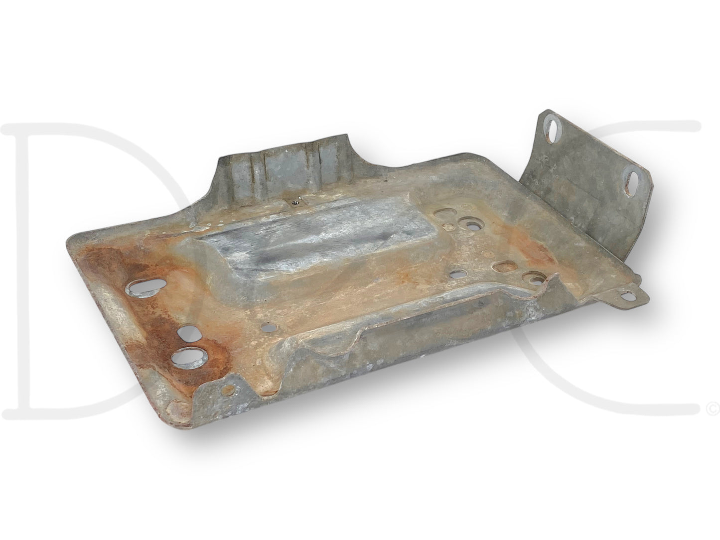99-07 Ford F250 F350 RH Right Passenger Side Battery Tray Mount Bracket OE used with light wear, compatible with 1999-2007 Ford Super Duty trucks including F-250 and F-350 models.