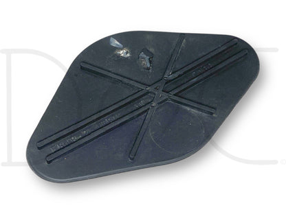 99-07 Ford F250 F350 Clutch Pedal Delete Panel Plug Firewall Cover OEM in used good condition with light wear, compatible with multiple Ford Super Duty truck models.