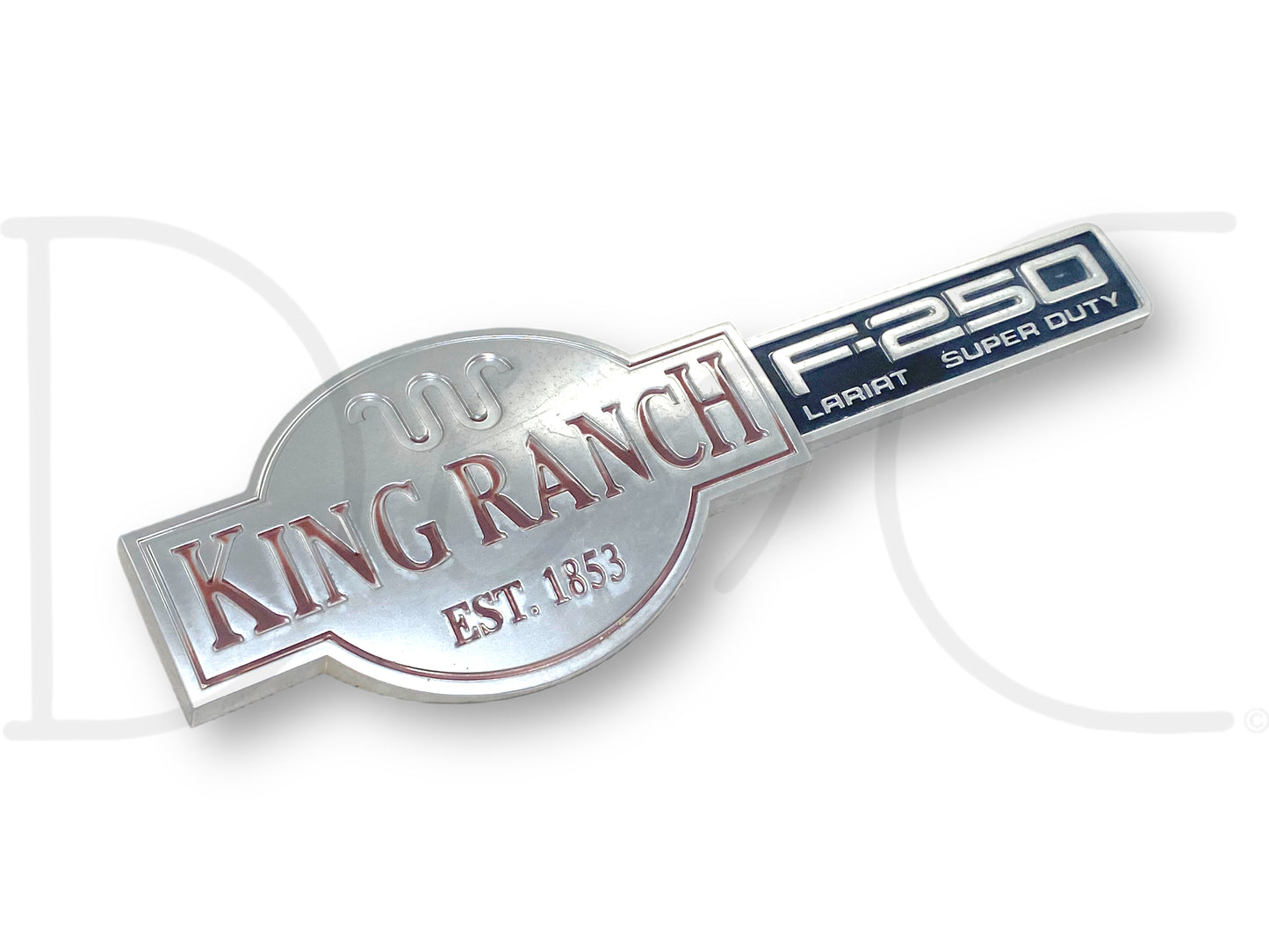 03-07 F250 F-250 King Ranch Lariat Super Duty Fender Badge Emblem Plate LH Left