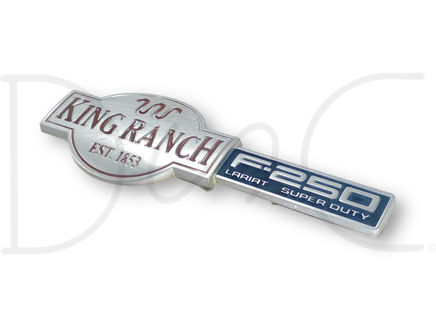 03-07 F250 F-250 King Ranch Lariat Super Duty Fender Badge Emblem Plate RH Right