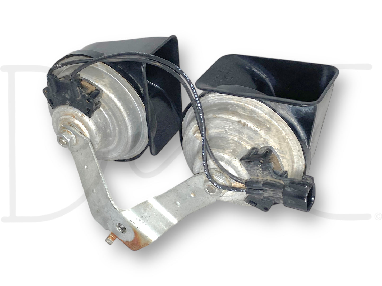 02-04 Ford F250 F350 Super Duty Horn Pair OEM Dual Note Horns