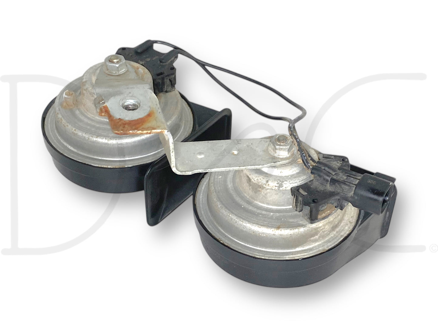 02-04 Ford F250 F350 Super Duty Horn Pair OEM Dual Note Horns