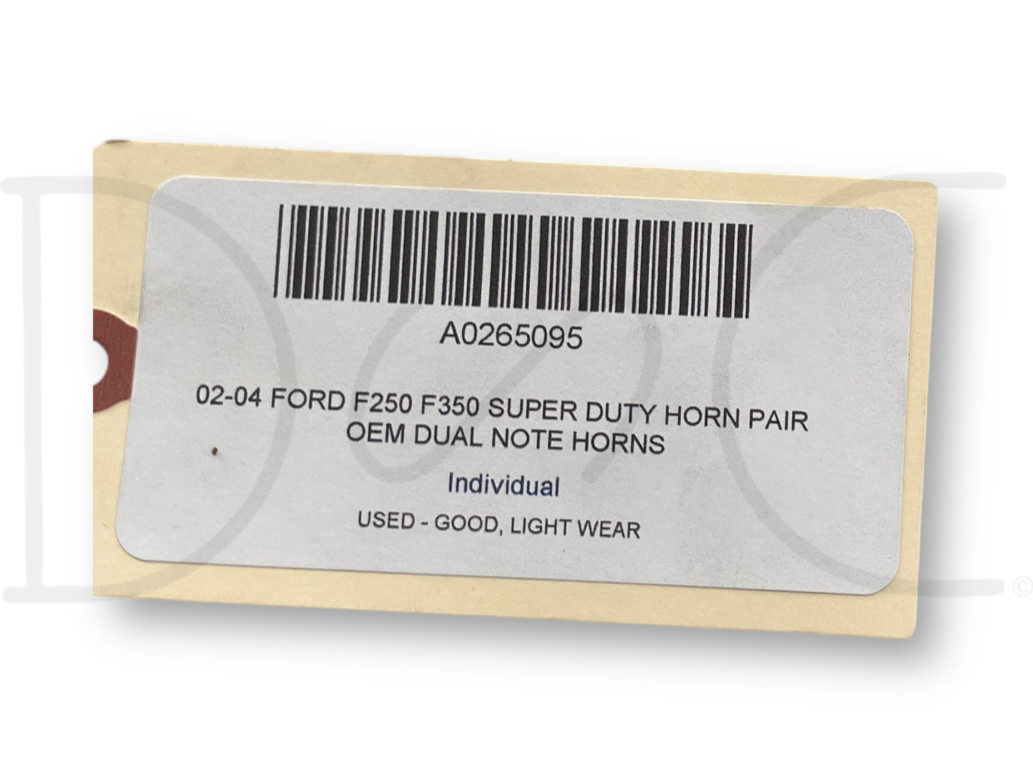 02-04 Ford F250 F350 Super Duty Horn Pair OEM Dual Note Horns