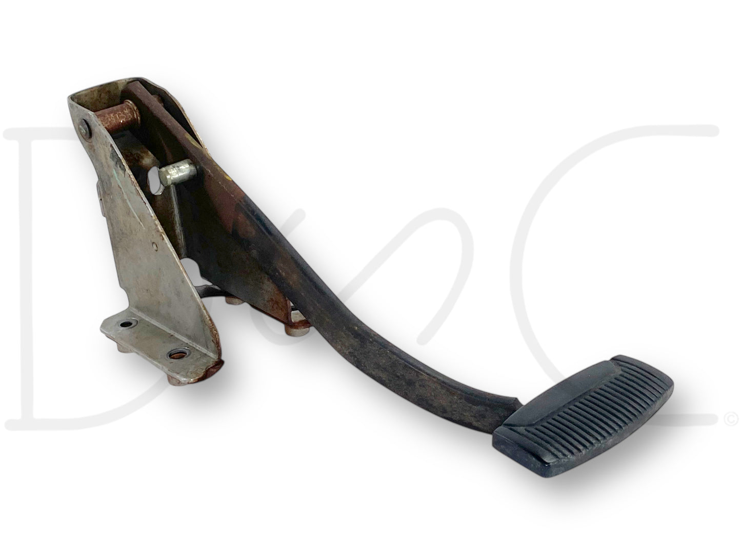 99-04 Ford F250 F350 Brake Pedal Assembly Auto Transmission OEM, used condition with light wear, metal body and black rubber pedal pad for Super Duty truck repair.