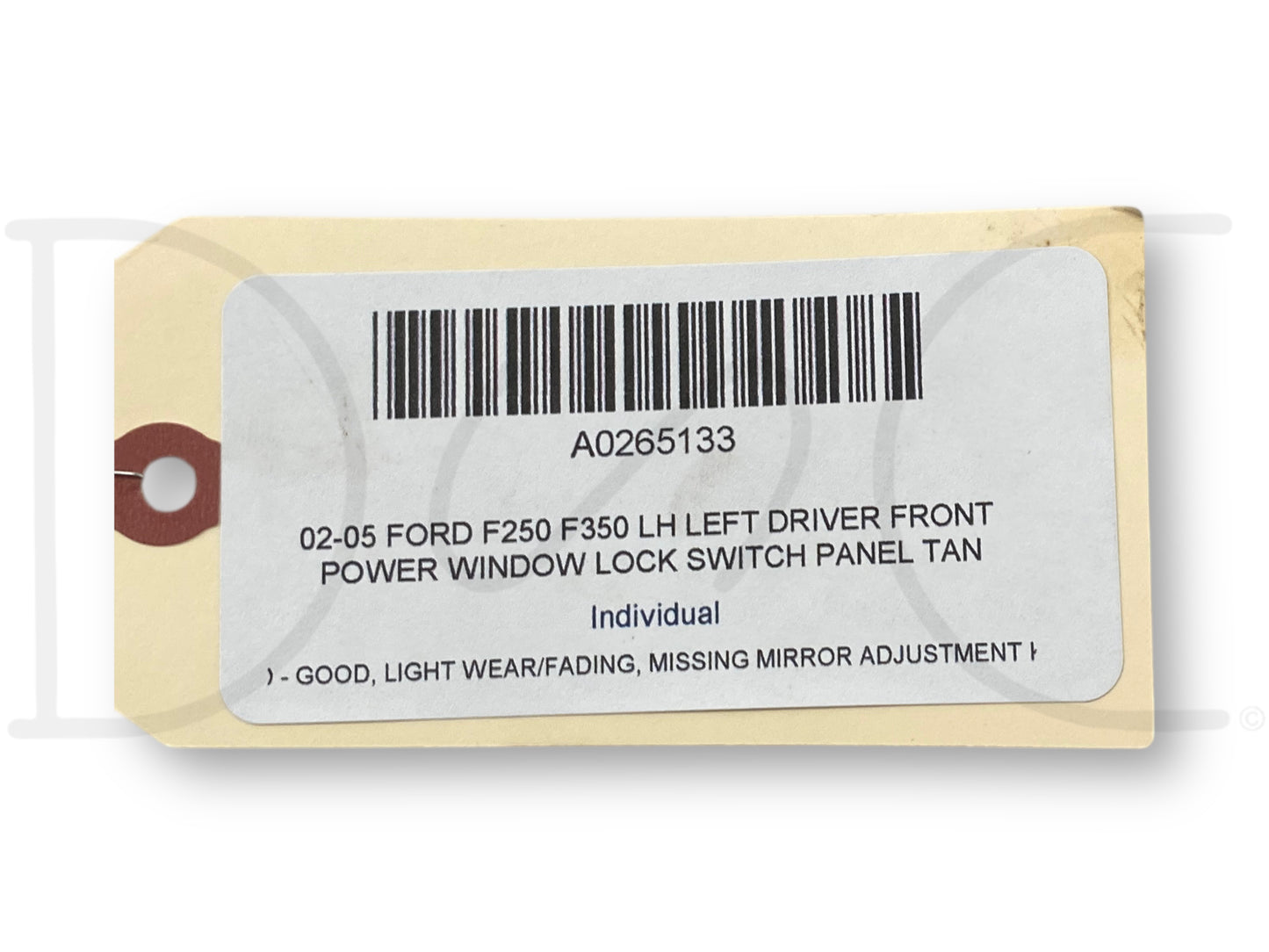 02-05 Ford F250 F350 LH Left Driver Front Power Window Lock Switch Panel Tan