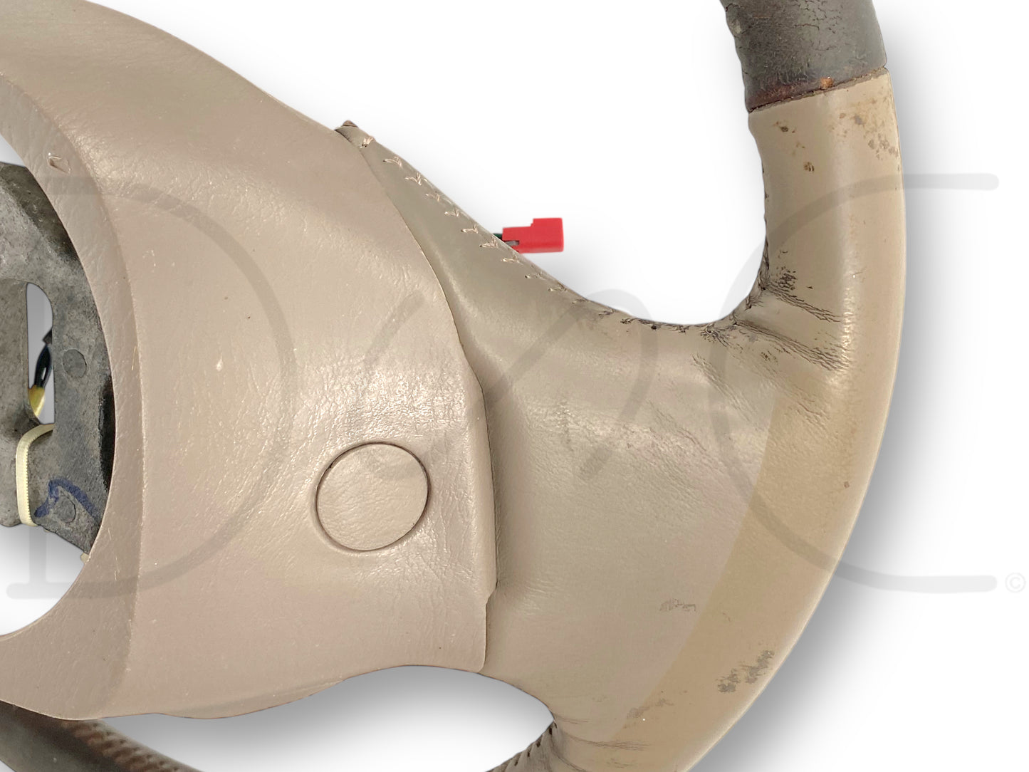 03-04 Ford F250 F350 King Ranch Steering Wheel W/ Cruise Tan Leather OE *Blem*