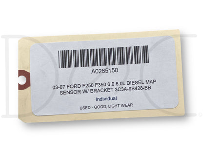 03-07 Ford F250 F350 6.0 6.0L Diesel Map Sensor W/ Bracket 3C3A-9S428-Bb