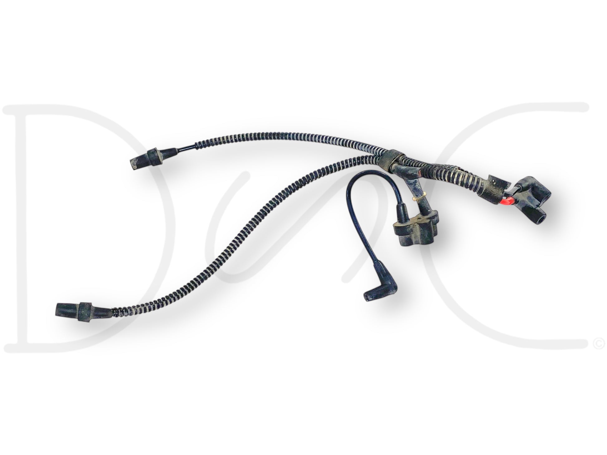 Used good condition 99-07 Ford F250 F350 Diesel Vacuum Pump Line Hose Harness 4X4 ESOF OEM featuring durable black vacuum hoses and connectors for diesel truck fitment.