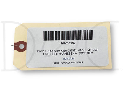 99-07 Ford F250 F350 Diesel Vacuum Pump Line Hose Harness 4X4 ESOF OEM